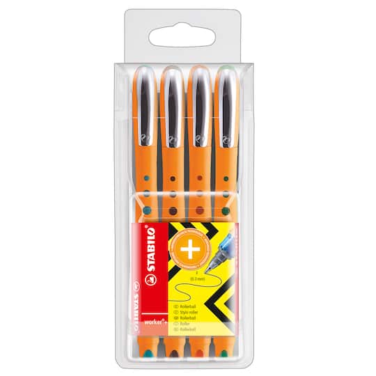Stabilo&#xAE; Worker+ 4 Color Pen Set